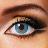 Fashionlens® kleurlenzen - Aqua Blue - jaarlenzen met lenshouder - blauwe contactlenzen