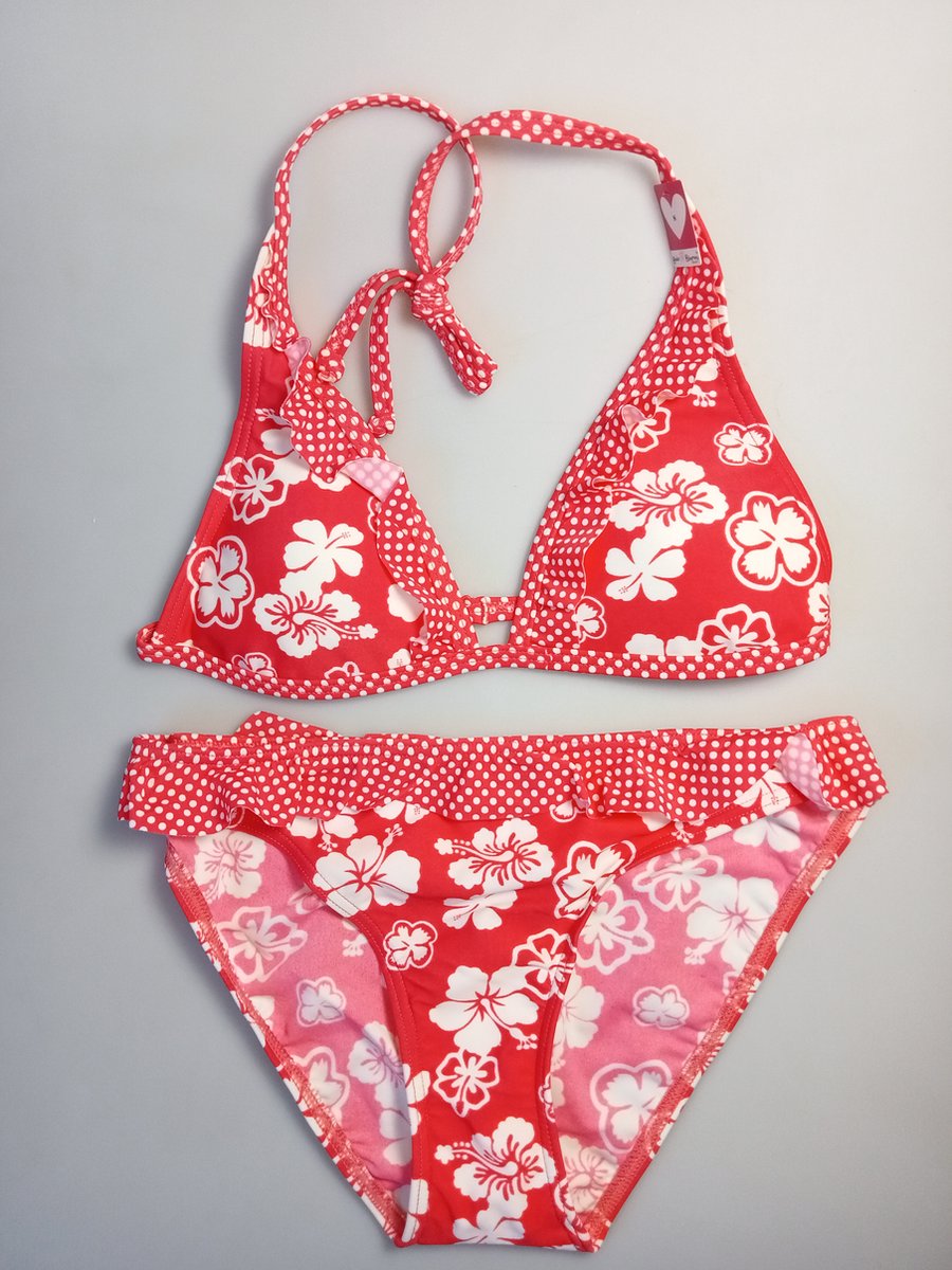 Boobs & Bloomers bikini- meisjes- S/164 - rood