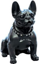 Sculptuur - Beeld - "French Bulldog" - Zwart - Decoratief Figuur - Hond - 40 cm x 22 cm x 42.5 cm