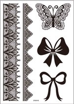 Grote sexy lace neptattoo FST161- Carnaval- Tijdelijke Tattoos - Nep Tatoeage- Tattoo sticker B118