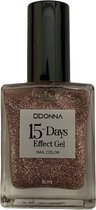 D'Donna - 15-Days Effect Gel Nagellak Glitter - Zilvergrijs met zilver en roze mini glitters - 1 Flesje met 16 ml. inhoud - Nummer 31