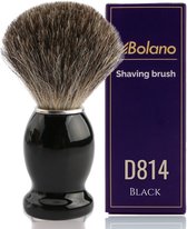 Bolano® Premium Duurzaam Scheerkwast Black Wood - Klassiek scheerkwast voor mannen en vrouwen - 100% soepel haar voor een optimale verdeling