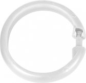 douchegordijnringen 6 x 6 cm wit 12 stuks