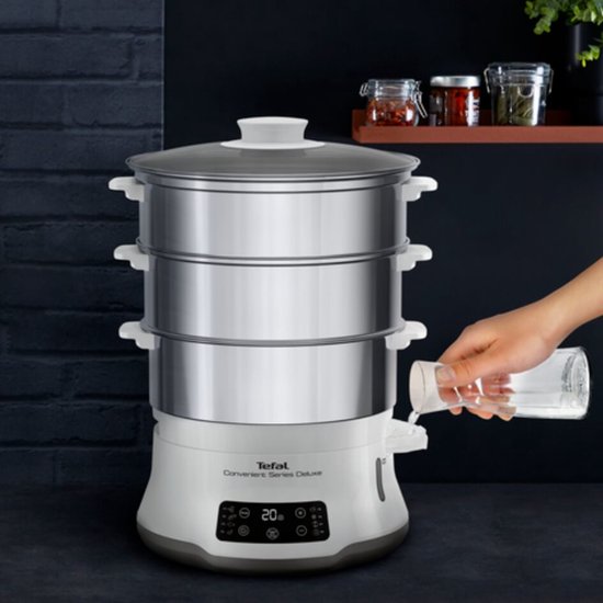 Tefal Convenient Series Deluxe VC502D - Stoomkoker - 3 Schalen - Timer - 1800W