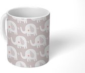 Mok - Koffiemok - Olifant - Design - Stippen - Mokken - 350 ML - Beker - Koffiemokken - Theemok