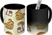 Magische Mok - Foto op Warmte Mokken - Koffiemok - Mushroom - Herfst - Patronen - Magic Mok - Beker - 350 ML - Theemok