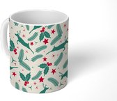 Mok - Kerst - Patronen - Rendier - Takken - Mokken - 350 ML - Beker - Uitdeelcadeautjes