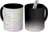 Magische Mok - Foto op Warmte Mokken - Pijlen - Valentijn - Regenboog - Patronen - Magic Mok - Beker - 350 ML - Uitdeelcadeautjes