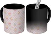 Magische Mok - Foto op Warmte Mokken - Cupcakes - Valentijn - Liefde - Design - Magic Mok - Beker - 350 ML - Uitdeelcadeautjes