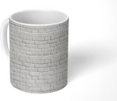 Mok - Muur - Natuursteen - Wit - Patroon - Mokken - 350 ML - Beker - Uitdeelcadeautjes