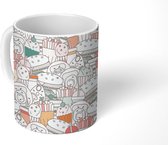 Mok - Koffiemok - Fast food - Pastel - Design - Cupcake - Friet - Mokken - 350 ML - Beker - Koffiemokken - Theemok