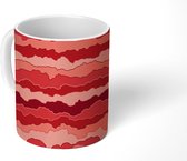 Mok - Koffiemok - Camouflage - Patronen - Rood - Mokken - 350 ML - Beker - Koffiemokken - Theemok