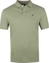 Hackett - Polo Chambry Groen - Slim-fit - Heren Poloshirt Maat L