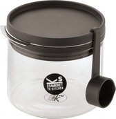 voorraadpot met maatlepel 500 ml glas transparant