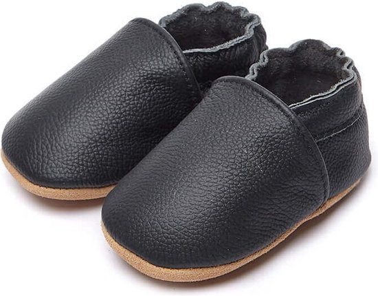 Twee Leren Zooltjes Baby Slofjes 3-6 Mnd Cognac Leer – De Haakfabriek Webshop