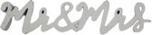 Decoratieve letters Home - Mr & Mrs - Wit - Hout - 14 x 3 cm - Decoratie - Kleine letters