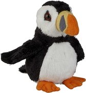 Pluche kleine knuffel dieren Papegaaiduiker vogel van 15 cm - Speelgoed knuffels zeevogels - Leuk als cadeau