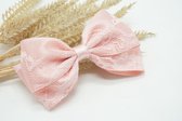 Cotton lace basic haarstrik - Kleur Roze - Haarstrik  - Babyshower - Bows and Flowers