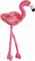 Pluche flamingo magneet roze 23 cm