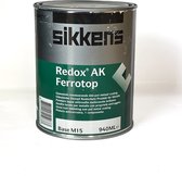 Sikkens Redox AK Ferrotop | Glanzende Roestwerende één-pot Metaal coating | Base M15 | Voor Buiten | 12-14m² | 940ml