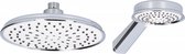 douchekoppenset rond XL ABS chroom/wit 2-delig