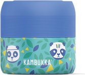 lunchbox Bora Panda 400 ml RVS groen/blauw