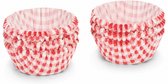 cupcakevormen 5 cm papier rood/wit 200 stuks