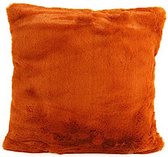 kussen Jozias 45 x 15 cm fleece roestbruin