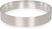 taartring 24 x 4,5 cm rvs zilver