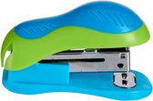 nietmachine mini 26/6 staal blauw/groen 2-delig