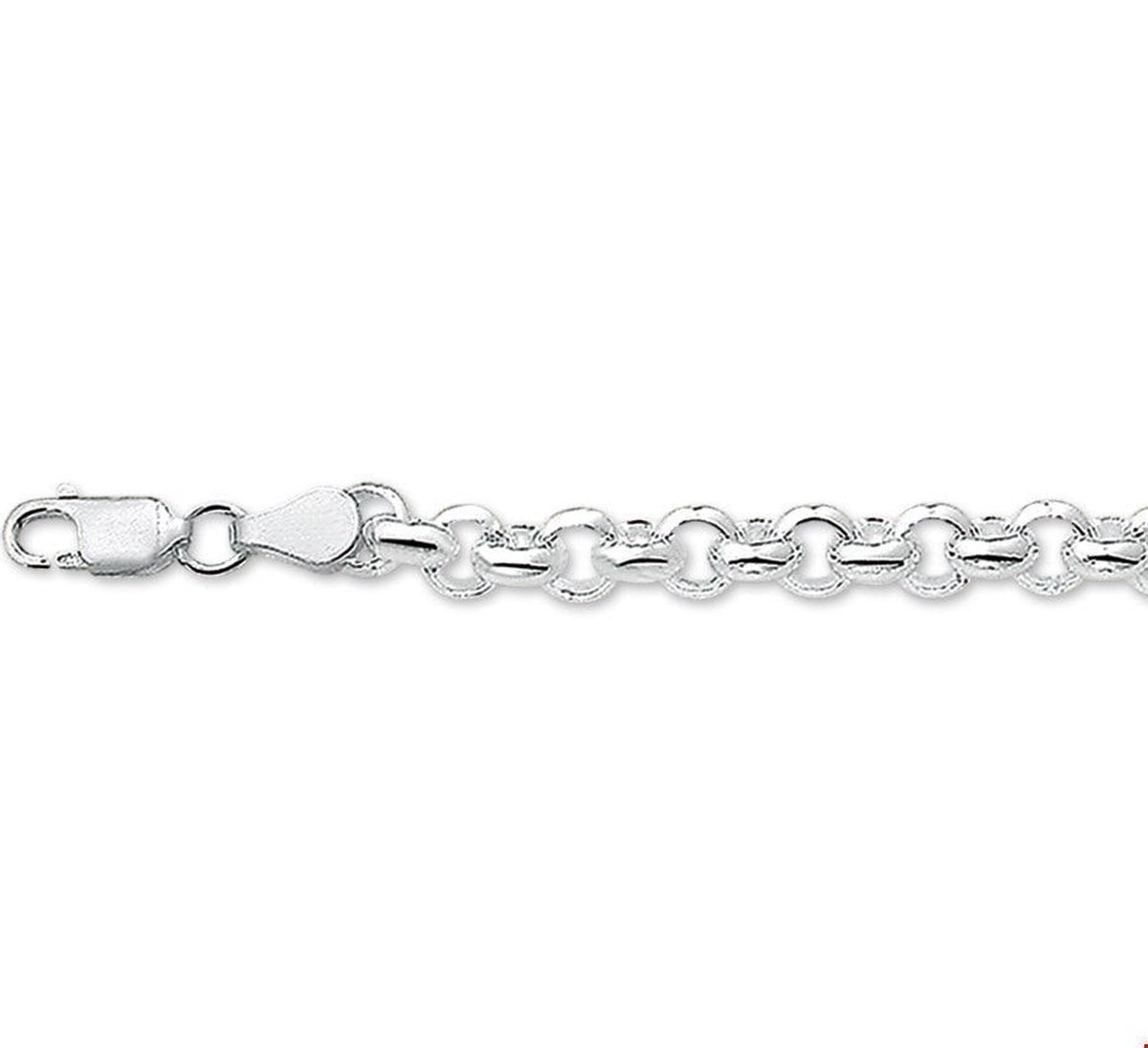 Zilveren Collier jasseron 5 1012238 50 cm