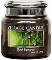 geurkaars Black Bamboo 6,5 x 7 cm wax zwart