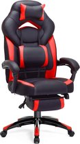 Gamingstoel –Bureaustoel –Gamestoel – Gaming chair –Gaming stoel met voetensteun -Zwart/rood