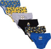 6x blauw-zwart jongensondergoed - Minions / 110