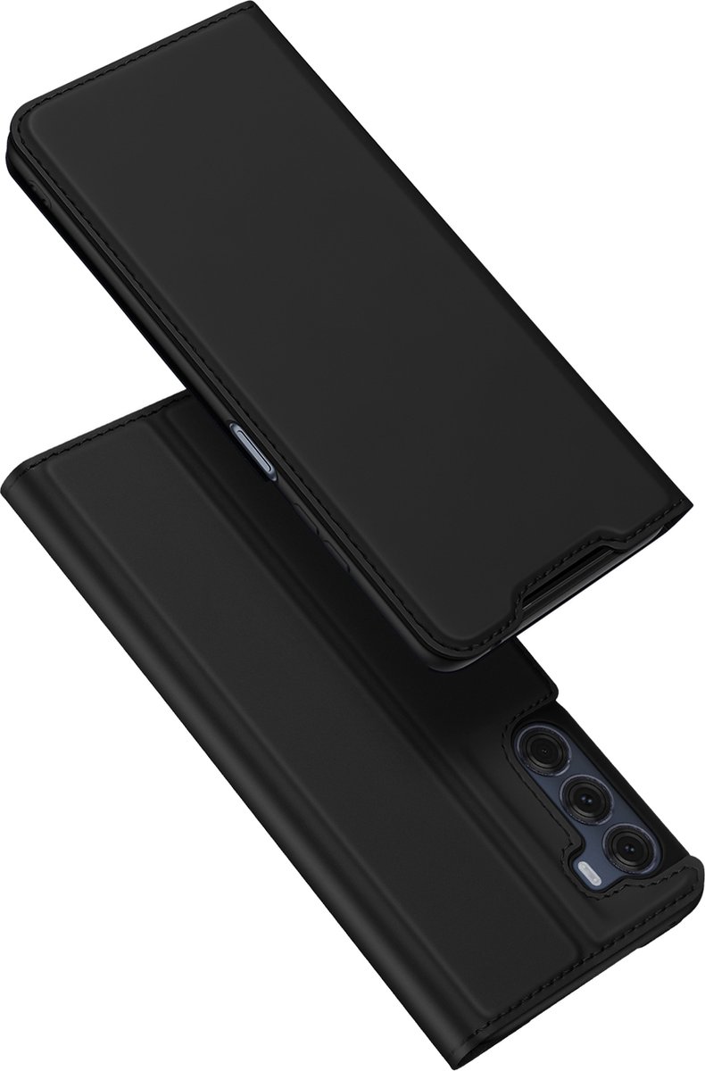 Dux Ducis - Telefoonhoesje geschikt voor Motorola Moto G200 5G - Skin Pro Book Case - Zwart