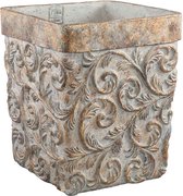 PTMD Rosana Vierkante Bloempot - 40 x 40 x 48 cm - Cement - Antiek goud