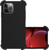 Hoes Geschikt voor iPhone 13 Pro Max Hoesje Siliconen Cover Shock Proof Back Case Shockproof Hoes - Zwart