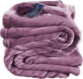 plaid Cosy 200 x 150 cm polyester roze/paars