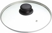 pannendeksel 28 cm glas/RVS transparant
