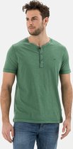 camel active Henley met korte mouwen in biologisch katoen