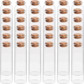 Belle Vous 36 Pak Glazen Geschenk Potten Sets met Kurken Doppen – 50ml – Mini Rond Mason Luchtdichte Opslag Flessen voor Huwelijksgeschenken, Feest, Keuken Kruiden en Jam