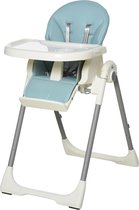 HOMCOM Hoge babystoel kinderstoel verstelbaar en inklapbaar voor 6-36 maanden PP staal 420-010-1