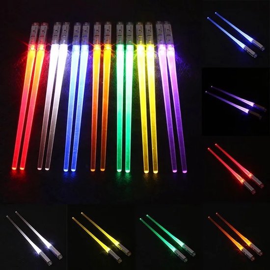 ChopSabers Lightsaber Led Light Up eetstokjes (1 paar, blauw