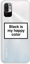 Case Company® - Xiaomi Redmi Note 10 5G hoesje - Black is my happy color - Soft Cover Telefoonhoesje - Bescherming aan alle Kanten en Schermrand