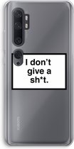 Case Company® - Xiaomi Mi Note 10 Pro hoesje - Don't give a shit - Soft Cover Telefoonhoesje - Bescherming aan alle Kanten en Schermrand