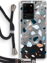Case Company® - Samsung Galaxy S20 Ultra hoesje met Koord - Terrazzo N°13 - Telefoonhoesje met Zwart Koord - Bescherming aan alle Kanten en Over de Schermrand