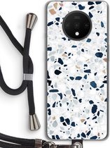 Case Company® - OnePlus 7T hoesje met Koord - Terrazzo N°1 - Telefoonhoesje met Zwart Koord - Bescherming aan alle Kanten en Over de Schermrand