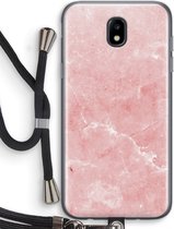 Case Company® - Samsung Galaxy J5 (2017) hoesje met Koord - Roze marmer - Soft Case - Bescherming aan alle Kanten - Zijkanten Transparent - Bescherming Over de Schermrand - Back Cover - Cross