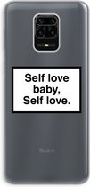 Case Company® - Xiaomi Redmi Note 9 Pro hoesje - Self love - Soft Cover Telefoonhoesje - Bescherming aan alle Kanten en Schermrand