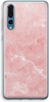 Case Company® - Huawei P20 Pro hoesje - Roze marmer - Soft Cover Telefoonhoesje - Bescherming aan alle Kanten en Schermrand